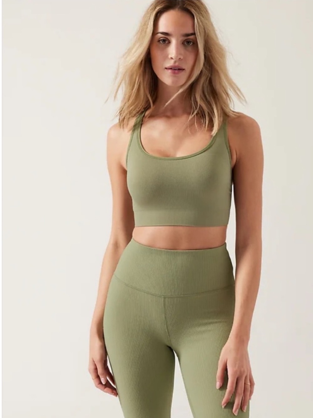 NWT Athleta Aurora Scoop Bra Medium D-DD - Green
